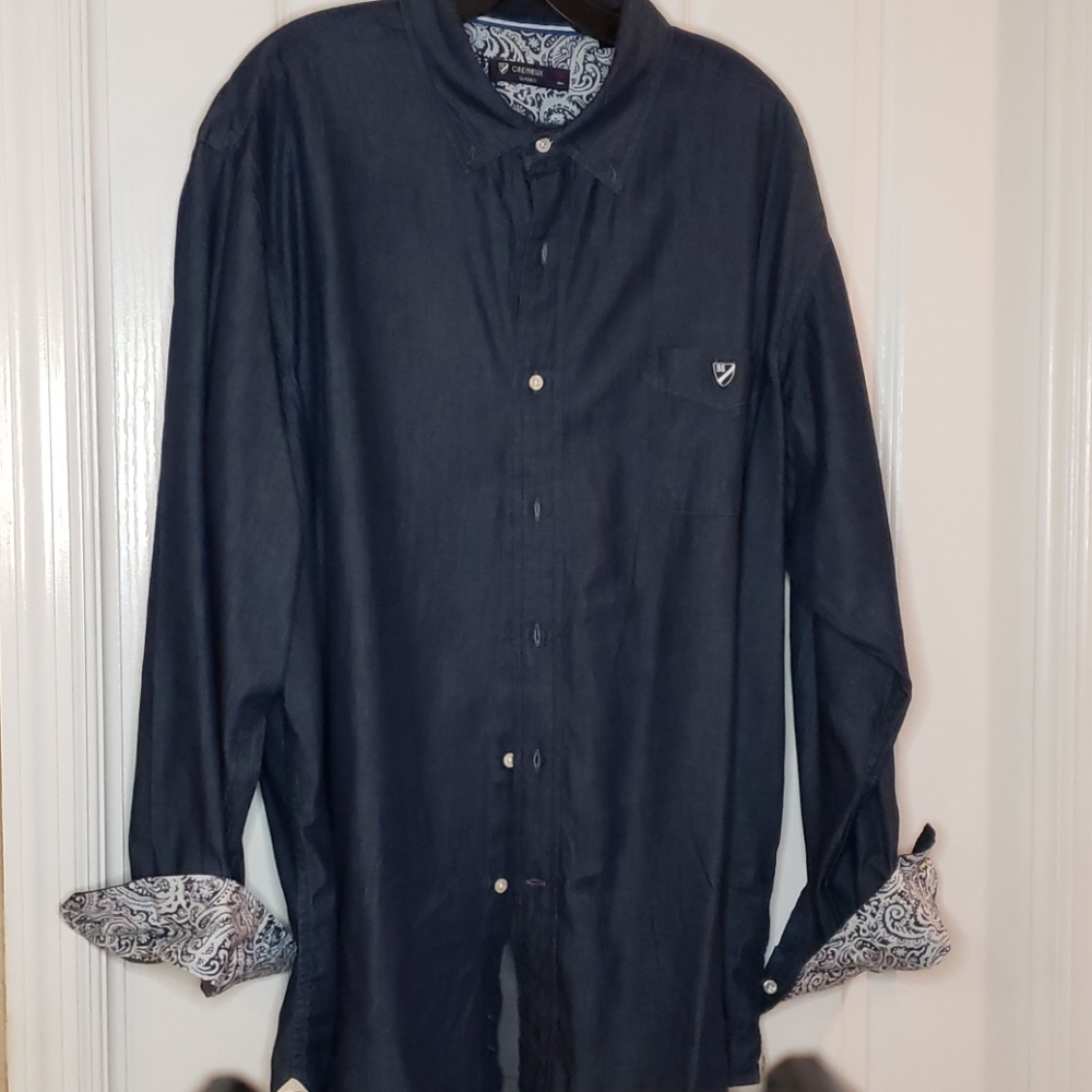 Men's denim long sleeve shirt